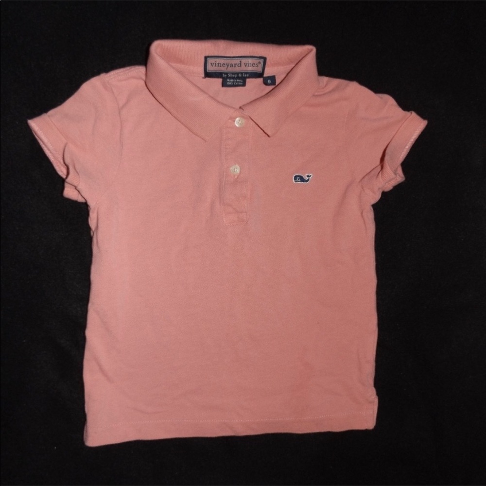Vineyard vines pink polo shirt sz6